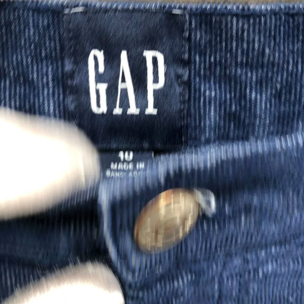 Gap Corduroy Shorts Womens 10 Blue Cutoff Frayed Stretch Dark Blue 10'' Rise‎